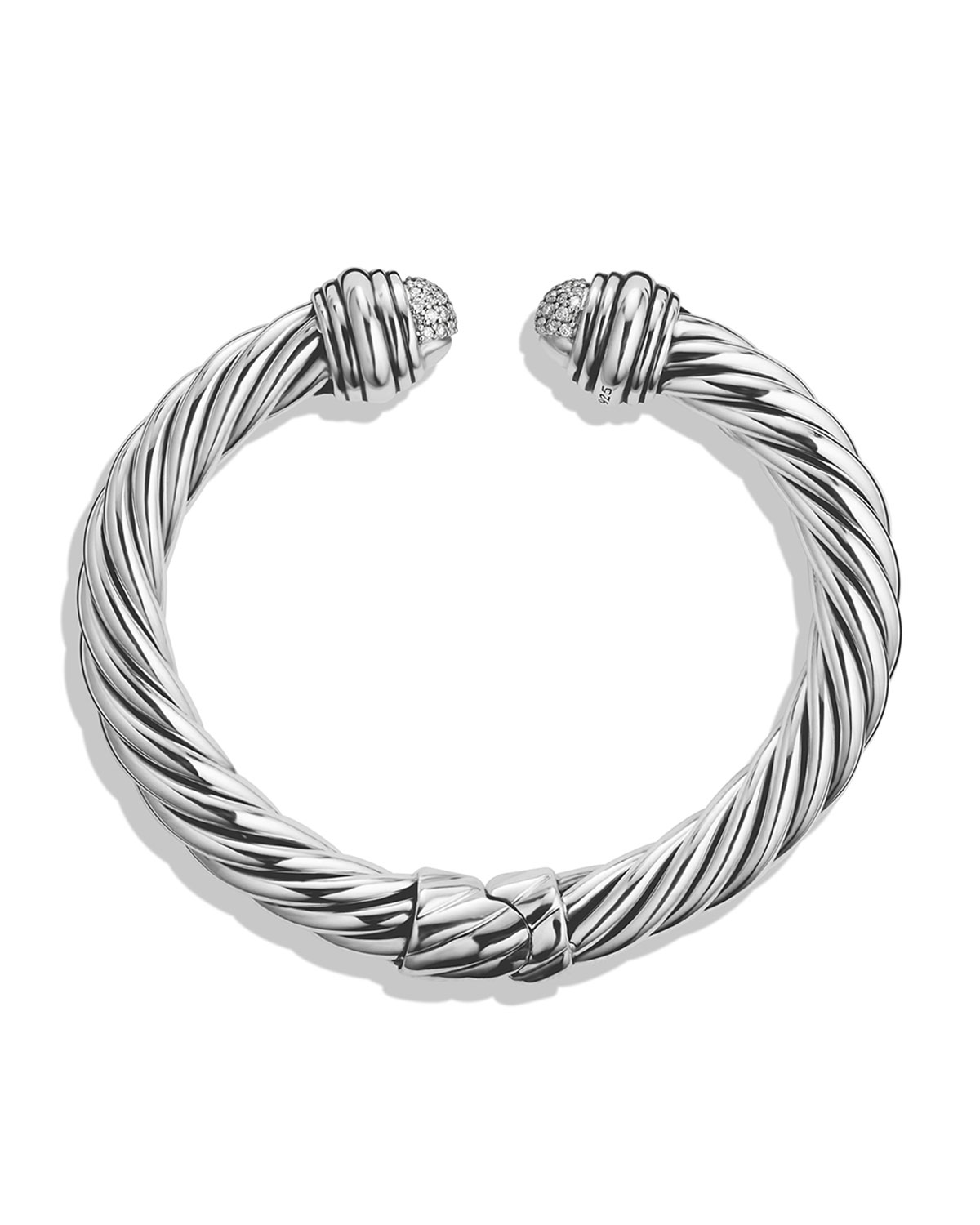 Cable Classics Pavé Tip Bracelet with Diamonds