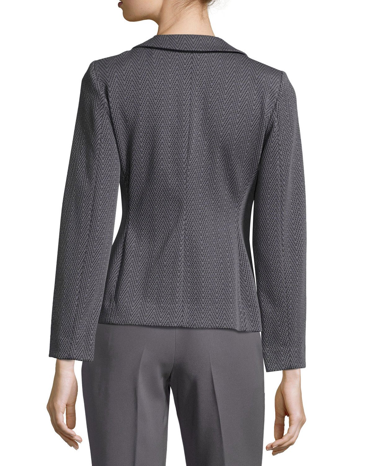 Chevron Jacquard Jacket, Gray