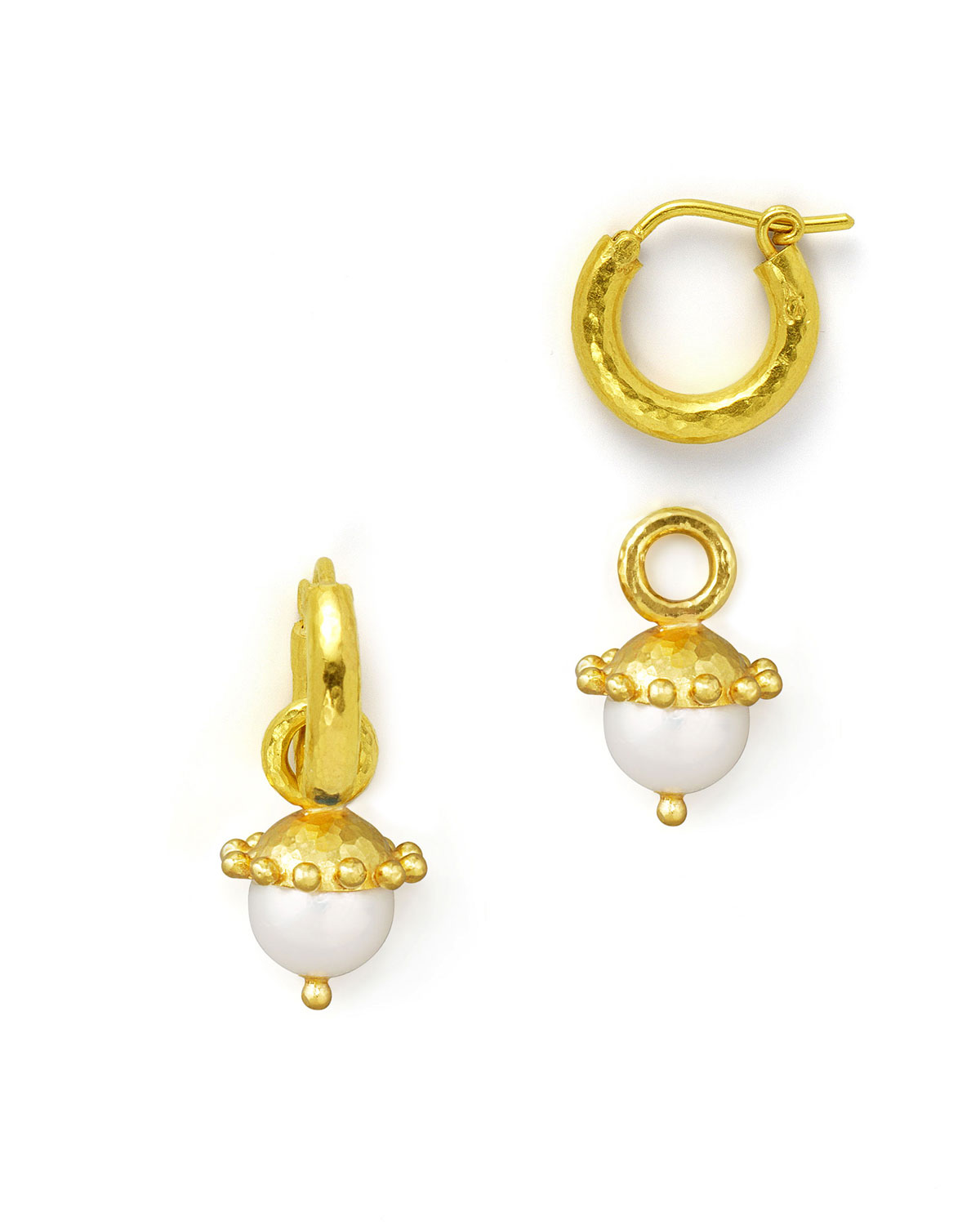 White Pearl Earring Pendants