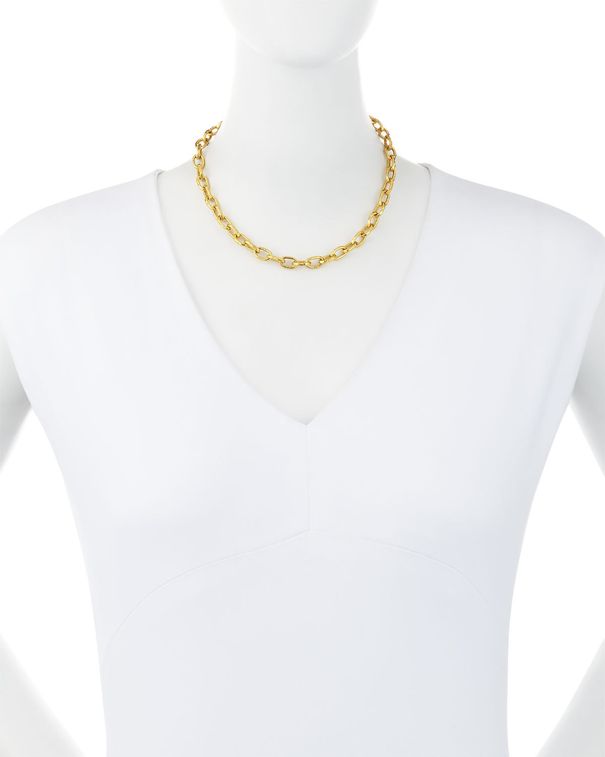 Cadene 22K Gold Link Necklace, 15"