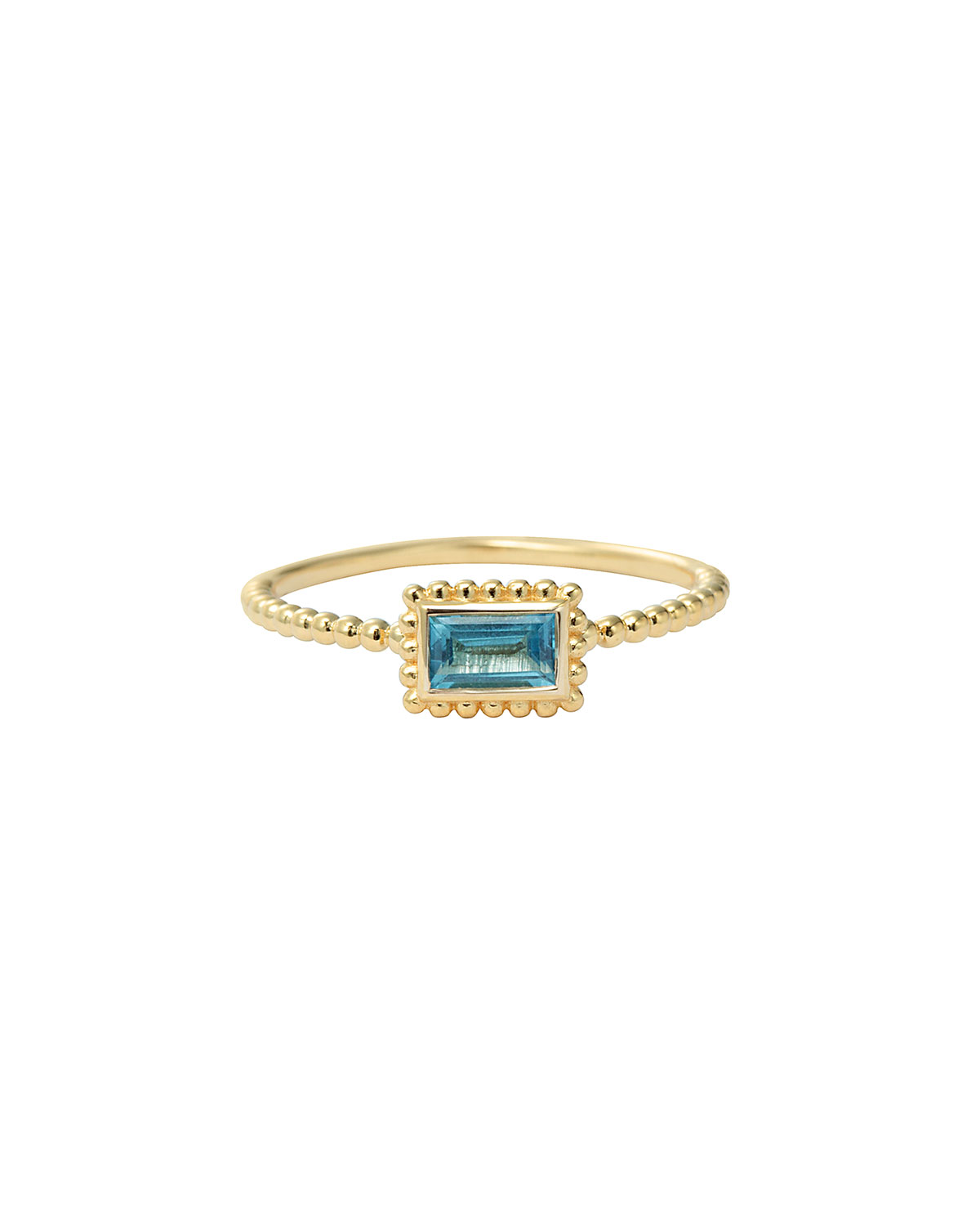 Covet Blue Topaz Stackable Ring, Size 7