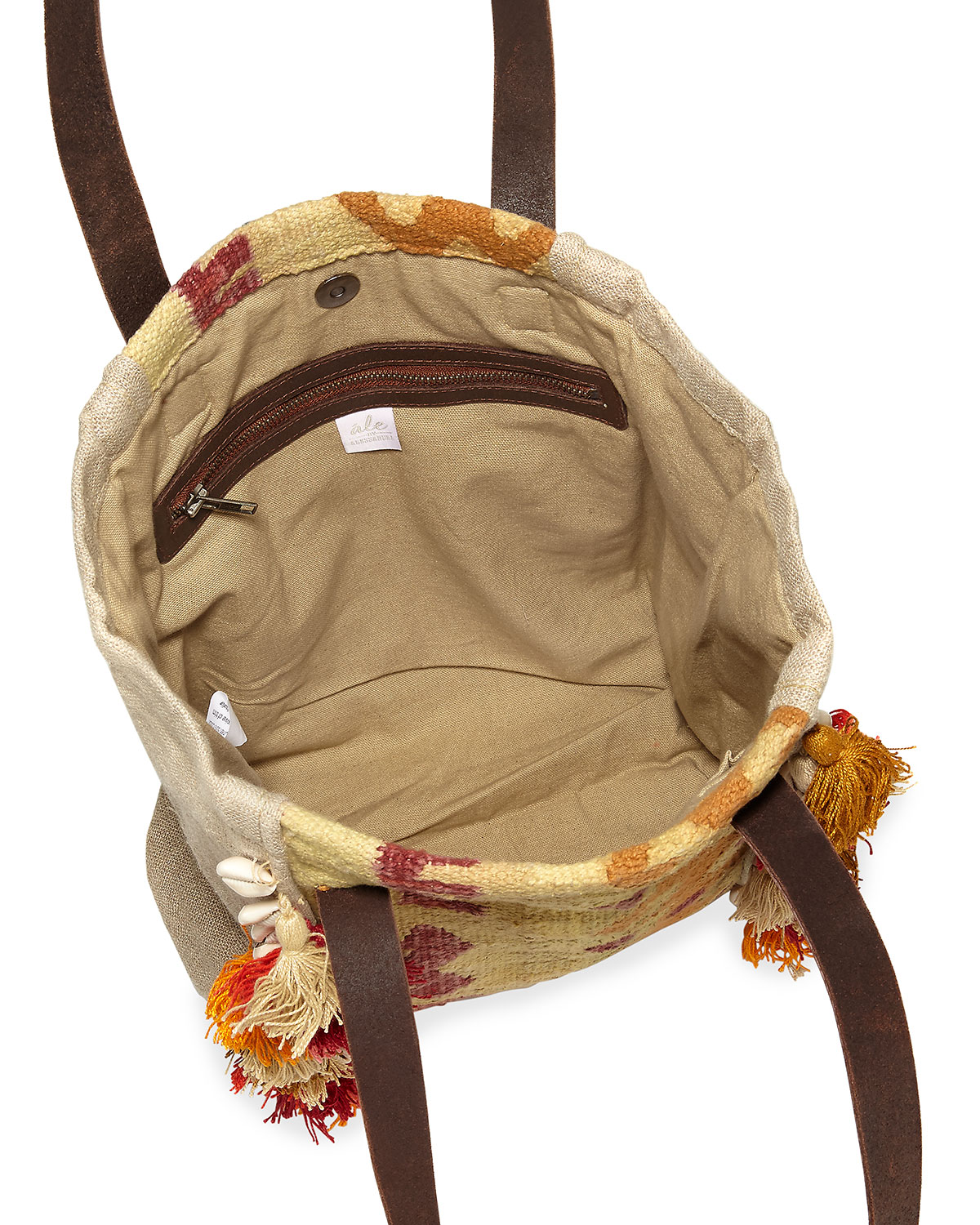 Jaipur Linen Beach Tote Bag, Beige