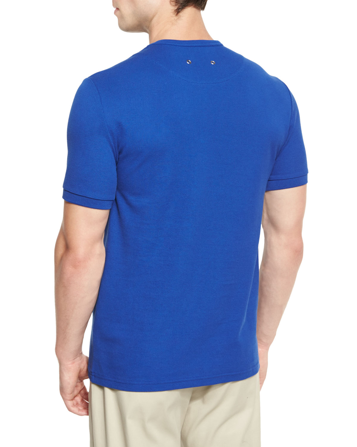Classic Crewneck Piqué T-Shirt, Blue