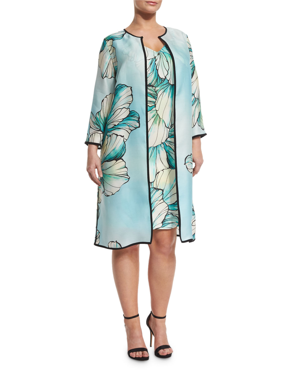 Dolomiti Flower-Print Sheath Dress, Plus Size