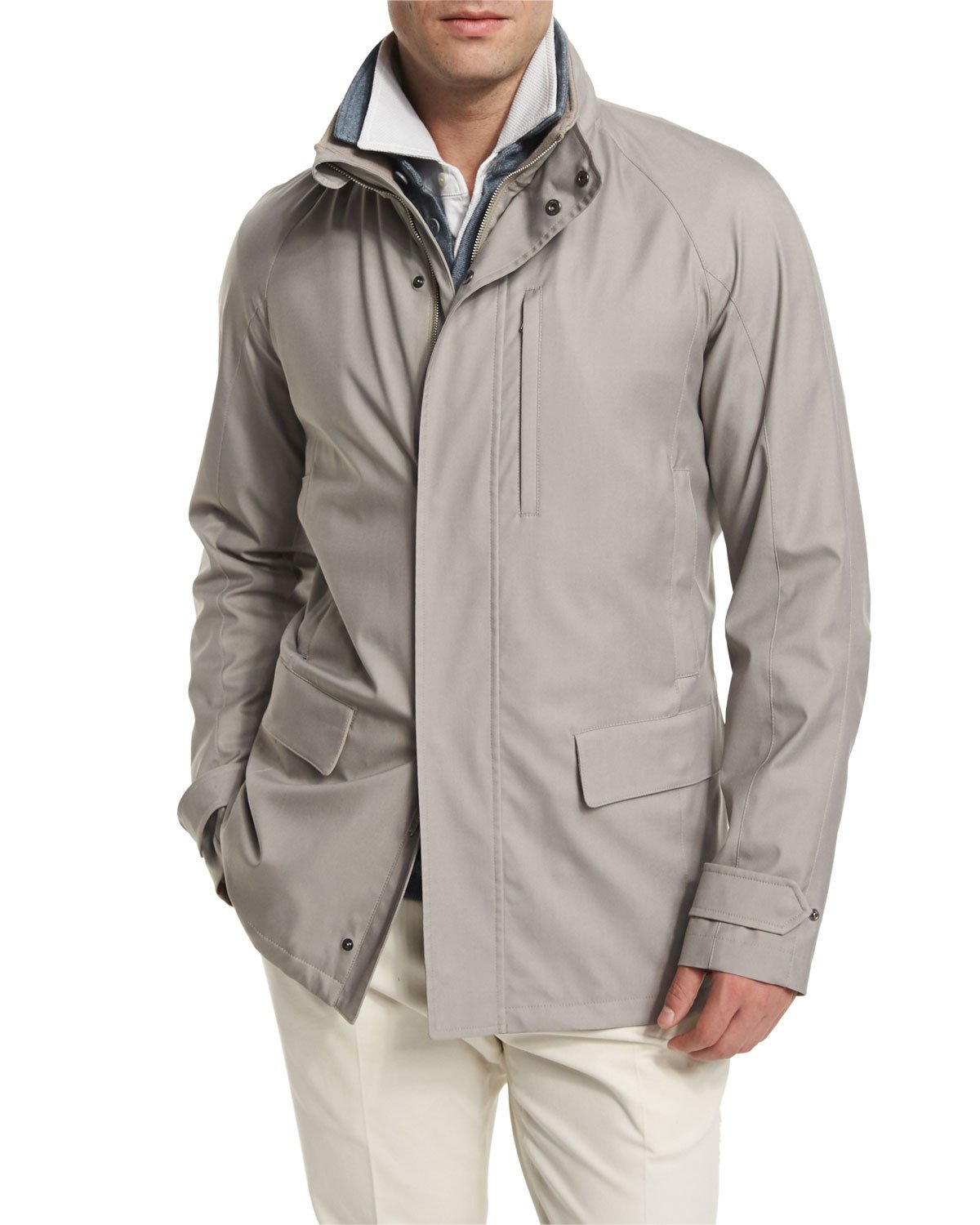 Cashmere-Blend Tech Storm Jacket, Chateau