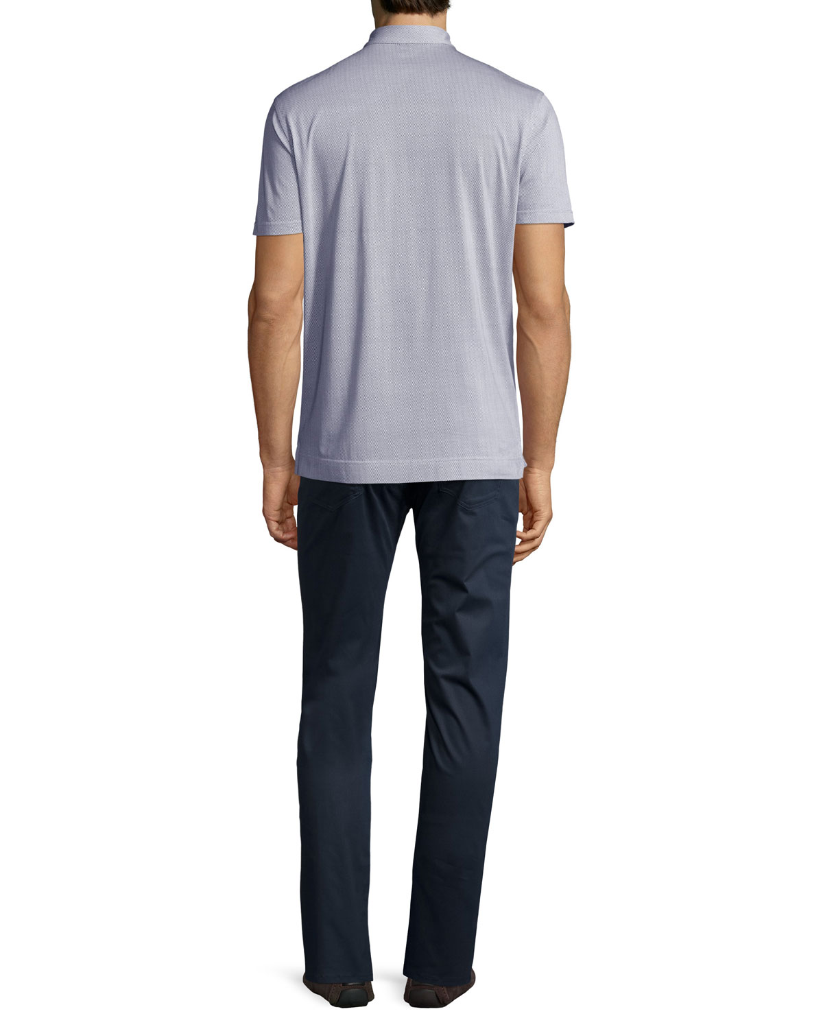 Pin-Dot Polo Shirt, Barchetta Blue