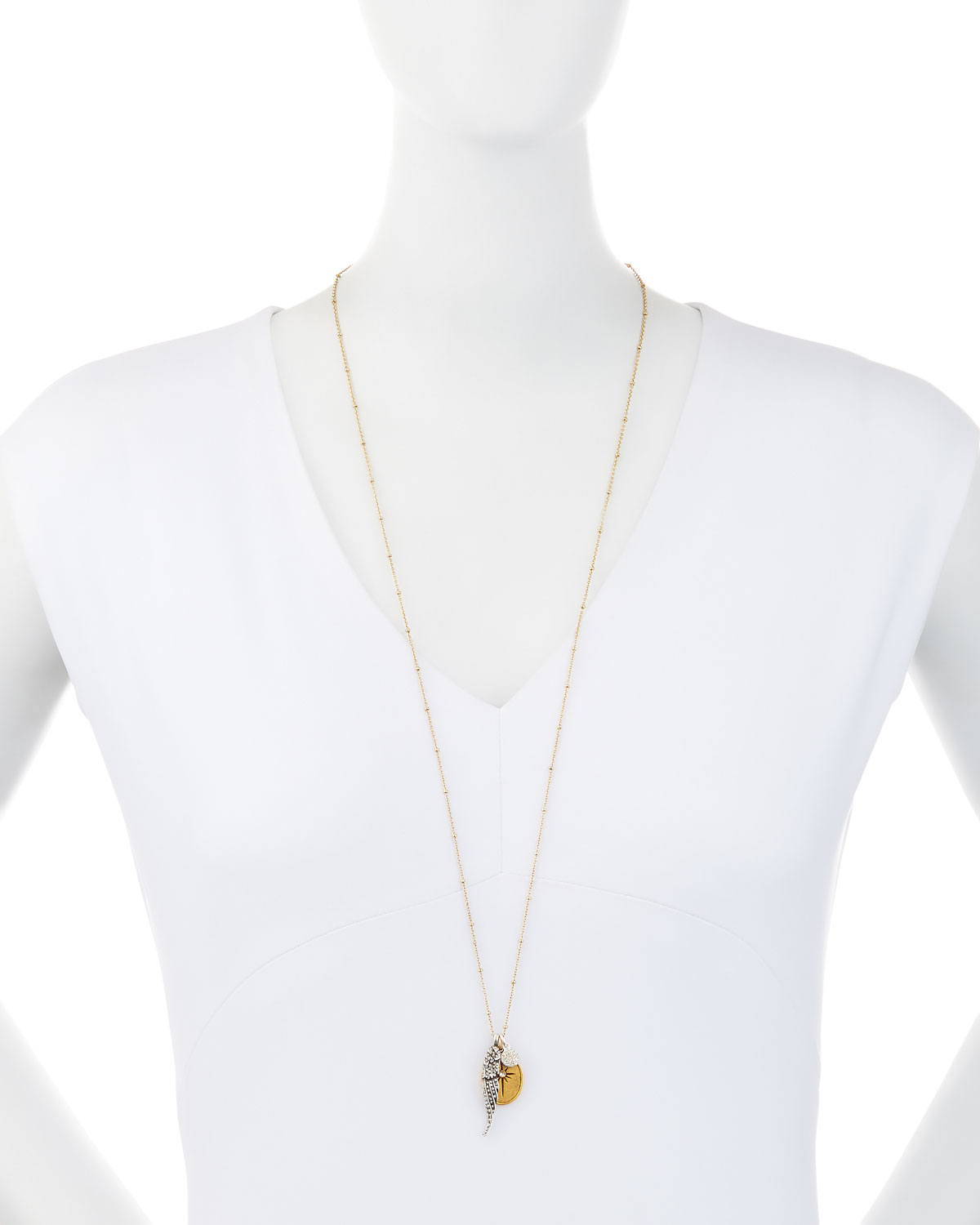 Golden Two-Tone Talisman Necklace