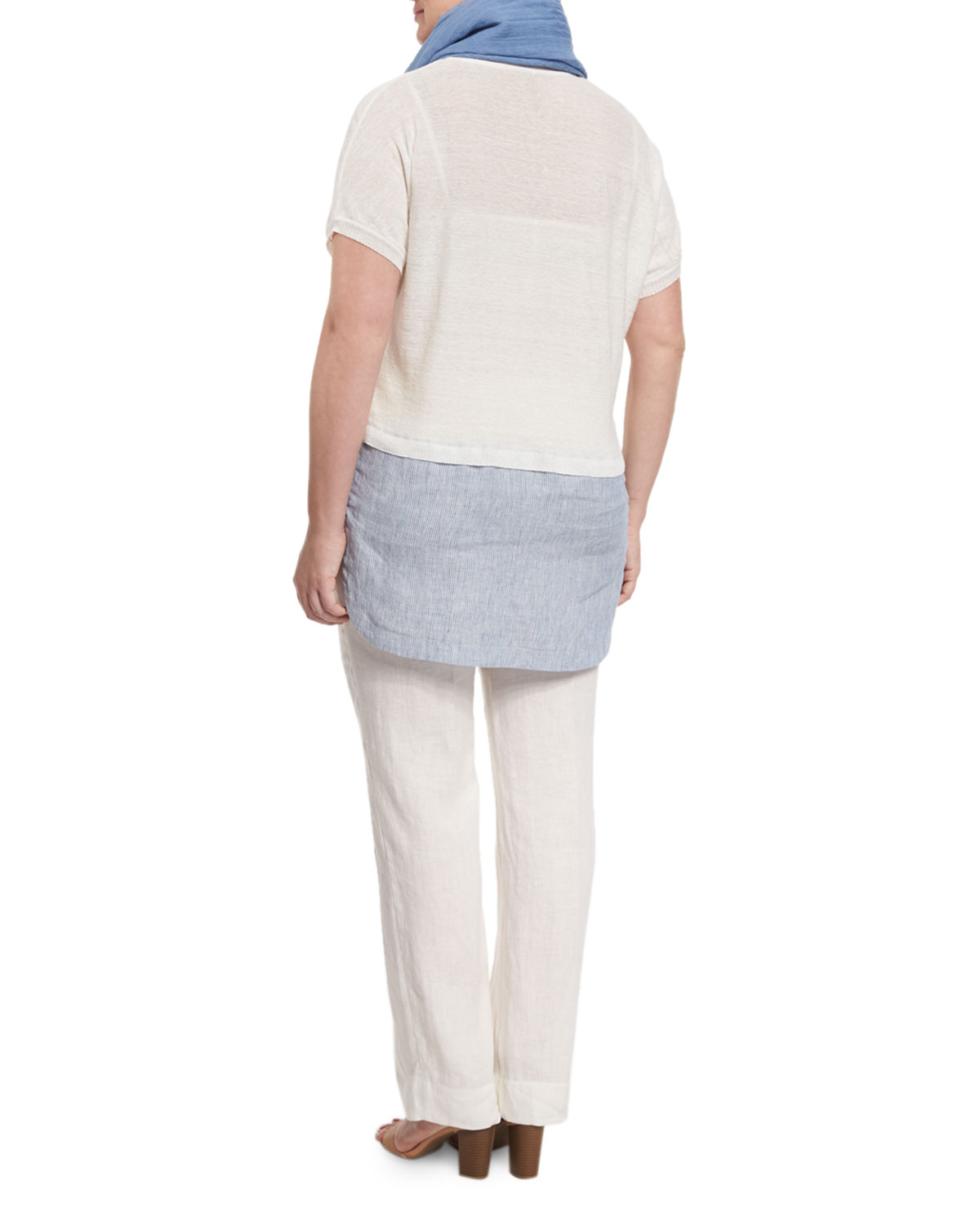 Short-Sleeve Tunic with Shirttail Hem, Plus Size 