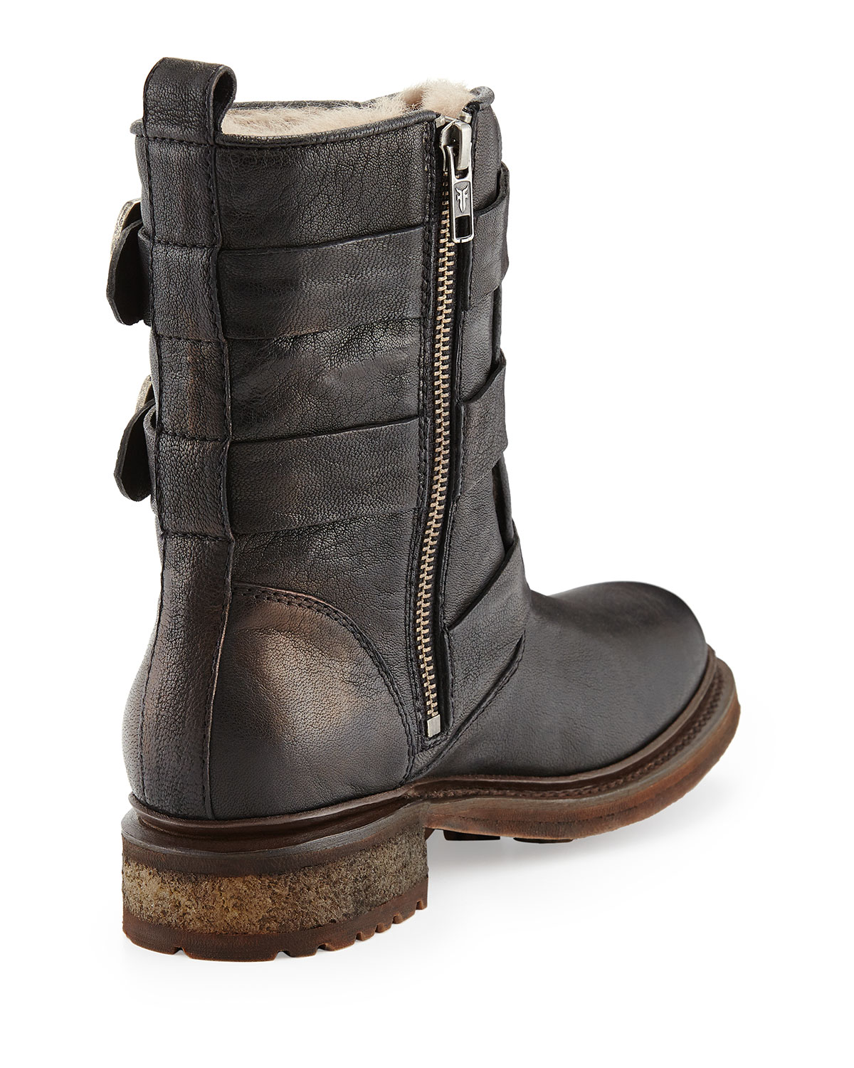 Valerie Shearling-Lined Boot, Black