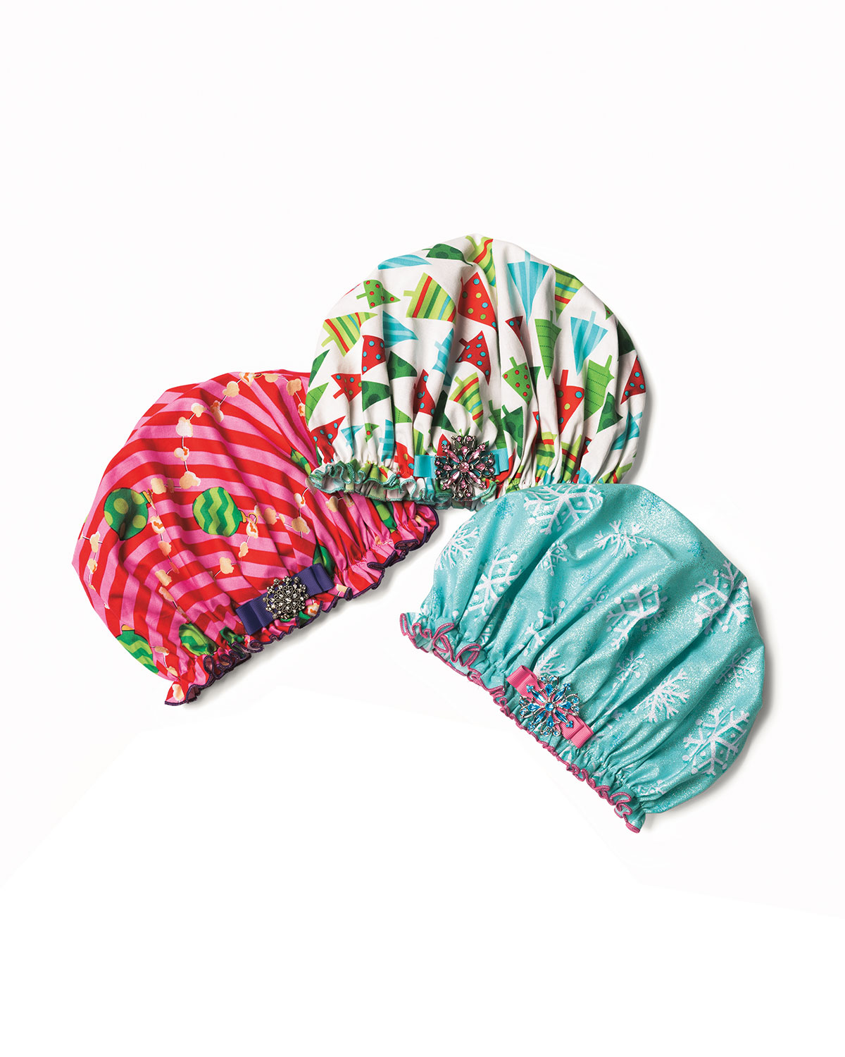 Pop The Halls Bouffant Diva Shower Cap