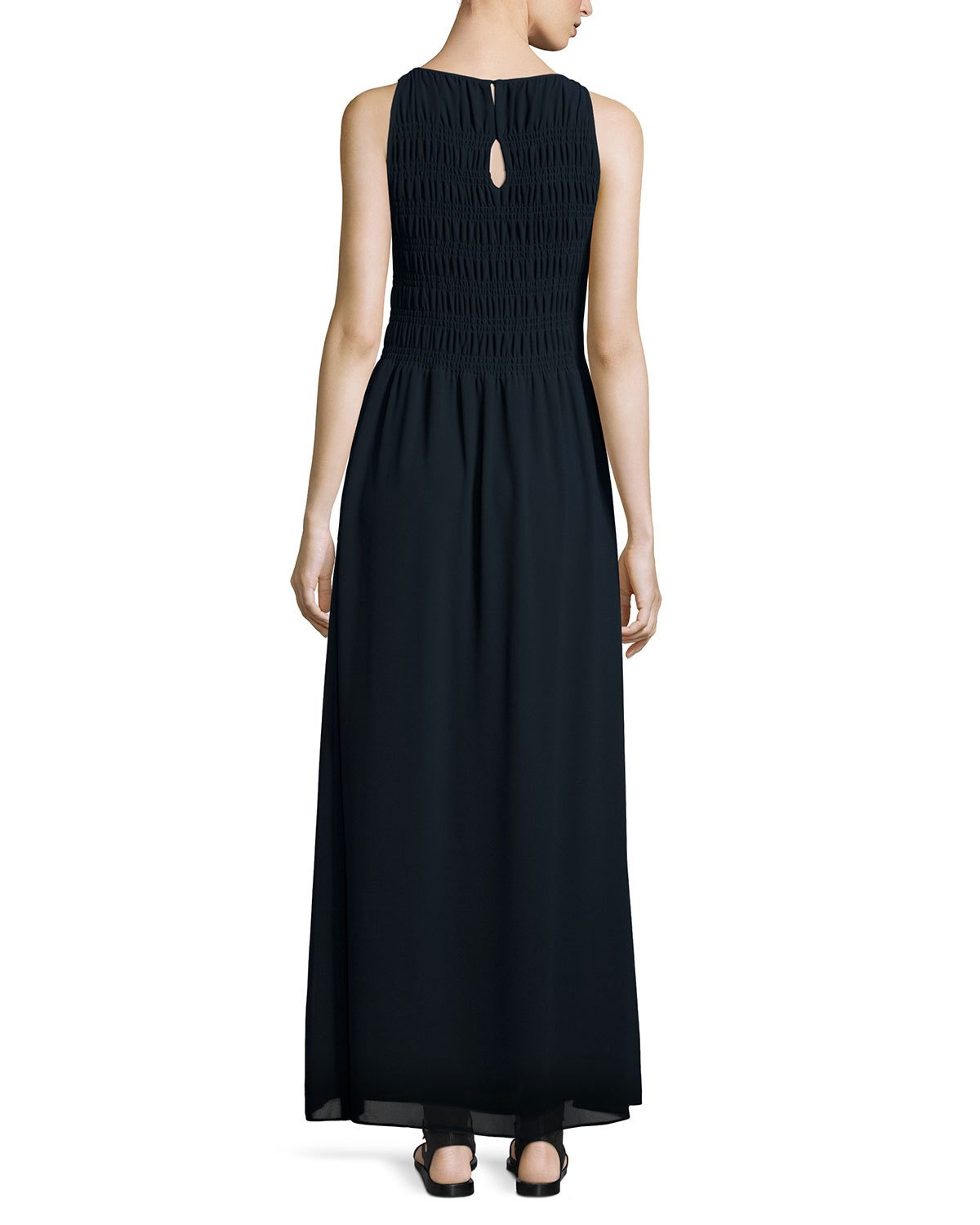 Sleeveless Smocked-Bodice Maxi Dress 