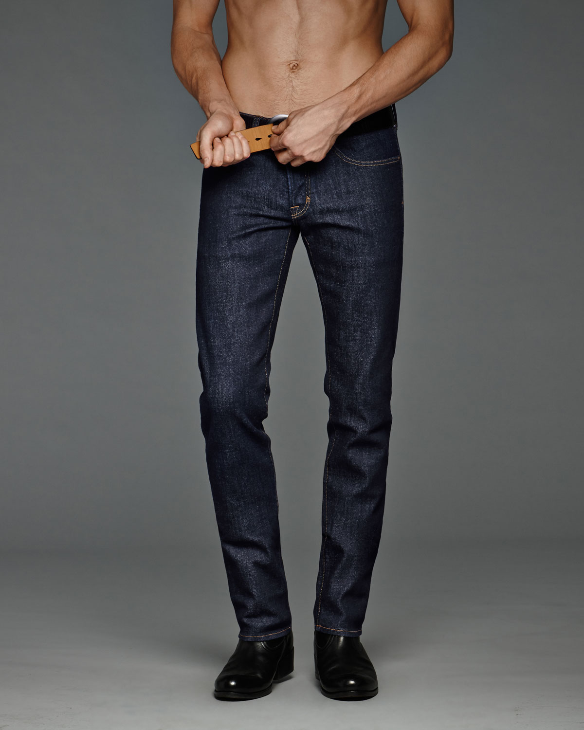 Slim-Fit Stretch Denim Jeans, Indigo