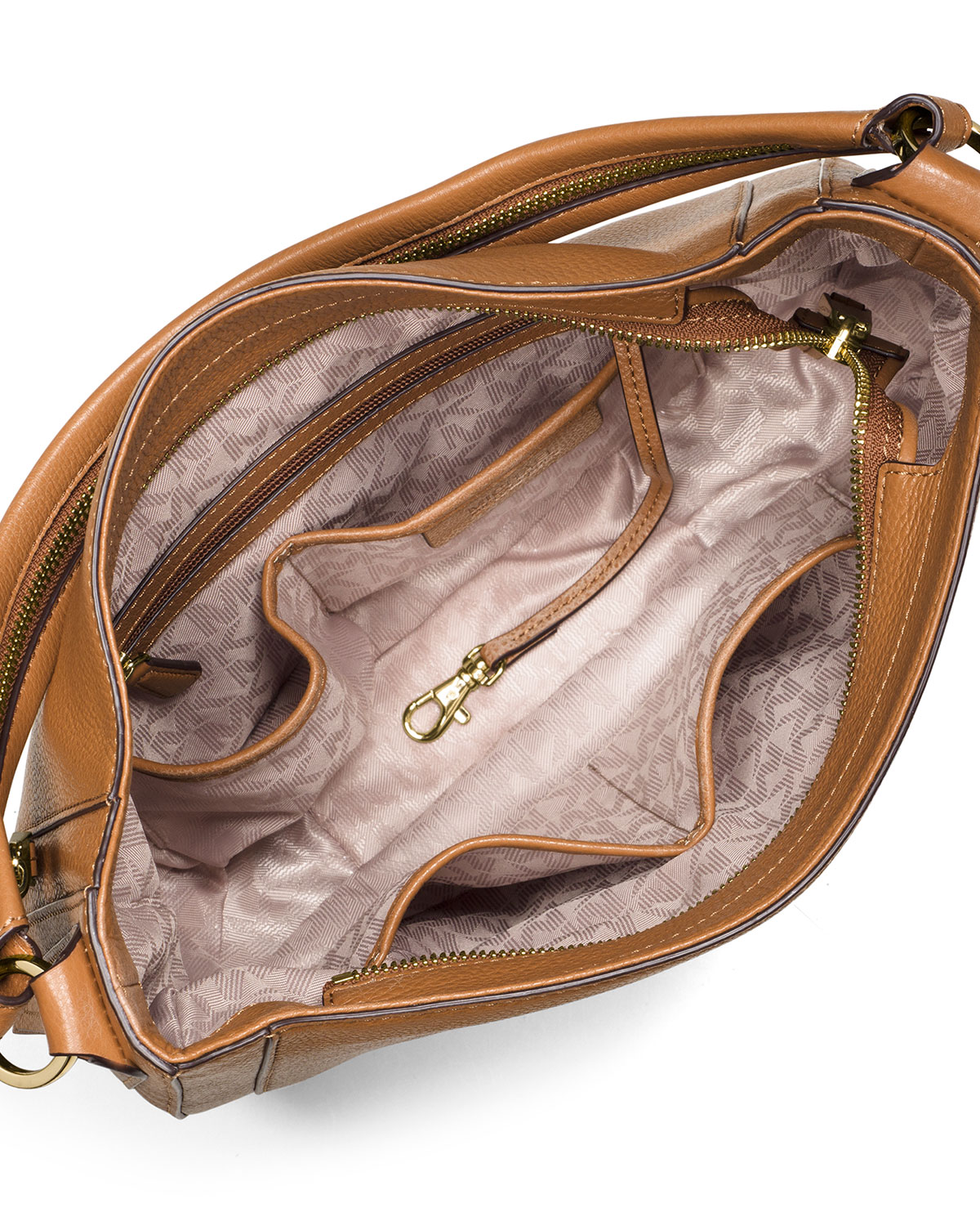 Julia Medium Leather Convertible Shoulder Bag, Acorn