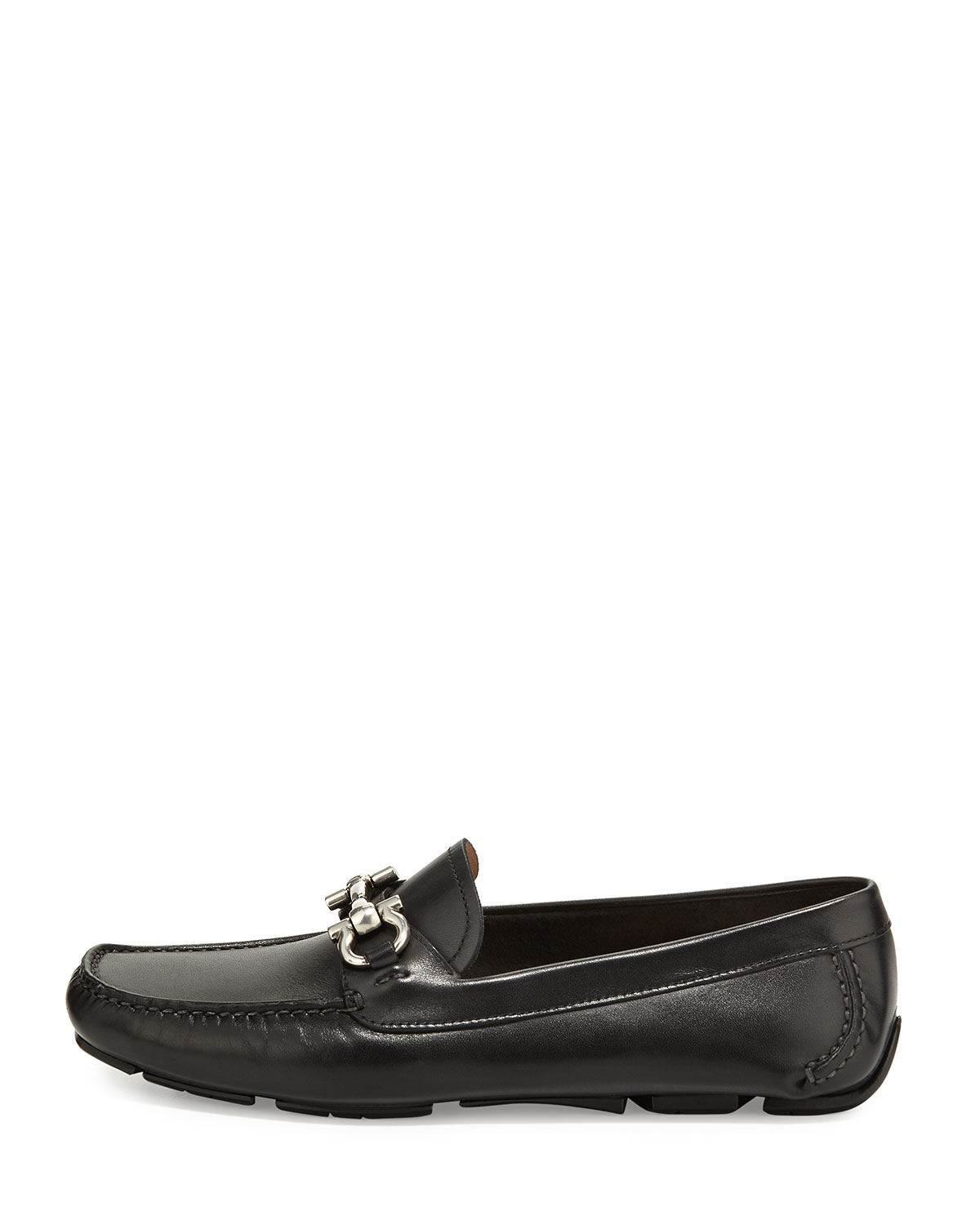 Parigi Leather Gancini Loafer, Nero