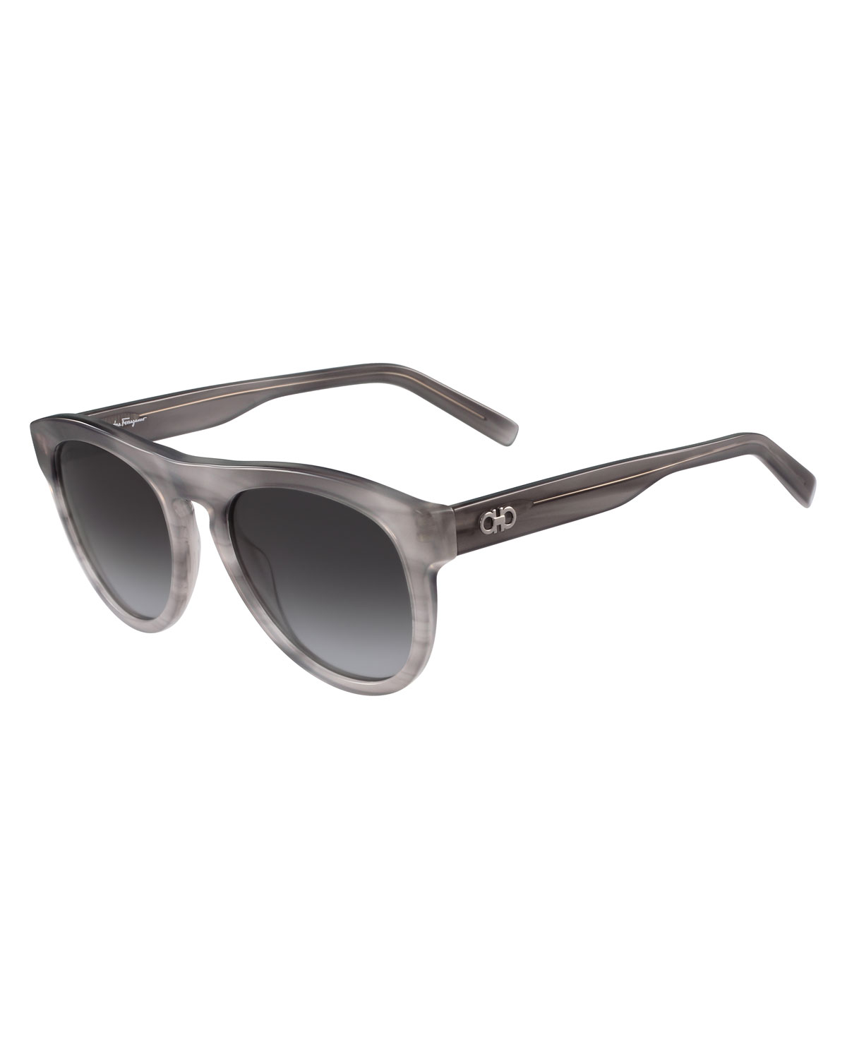 Gancini Round Acetate Sunglasses