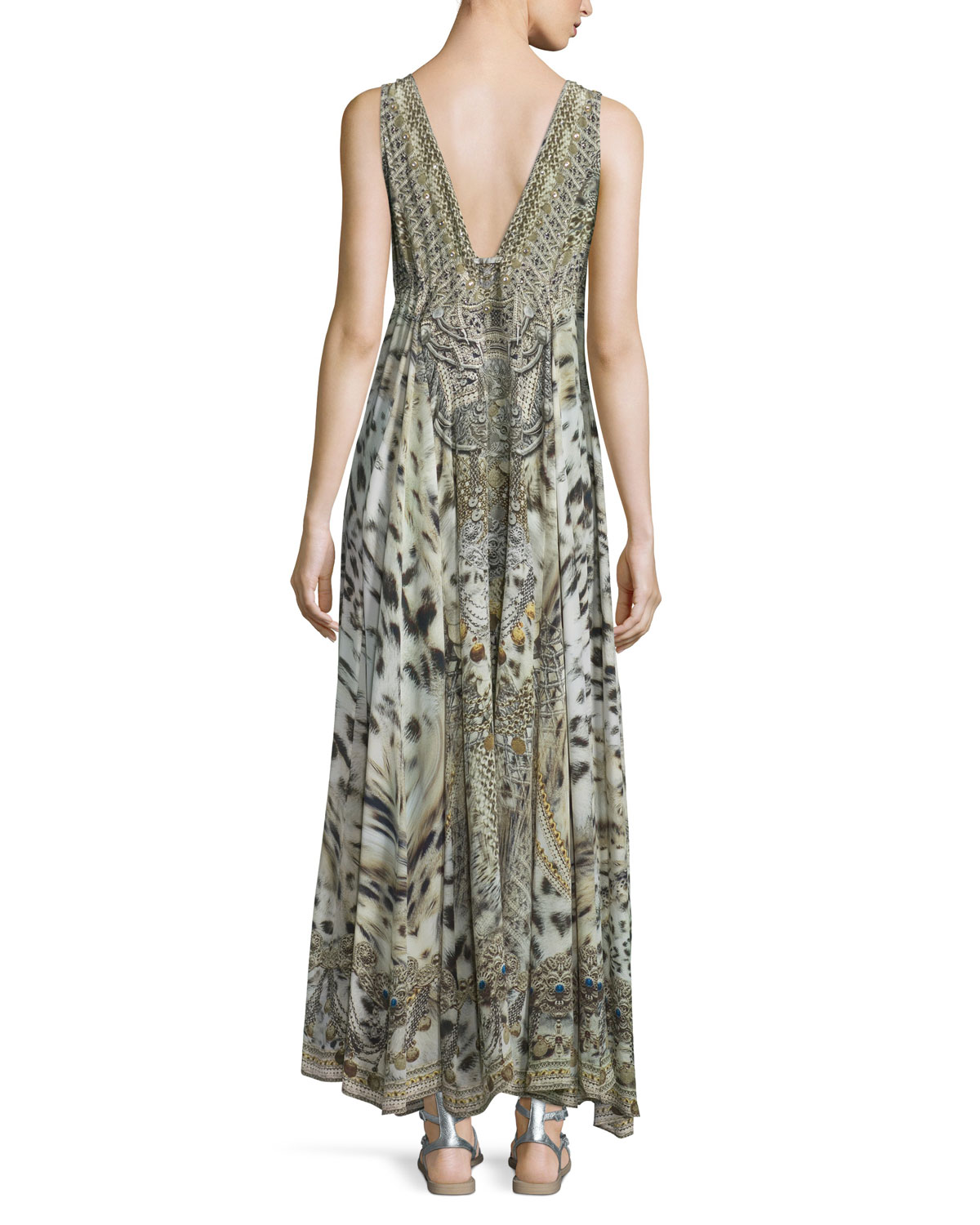 Embellished V-Neck Maxi Dress, Espiritu