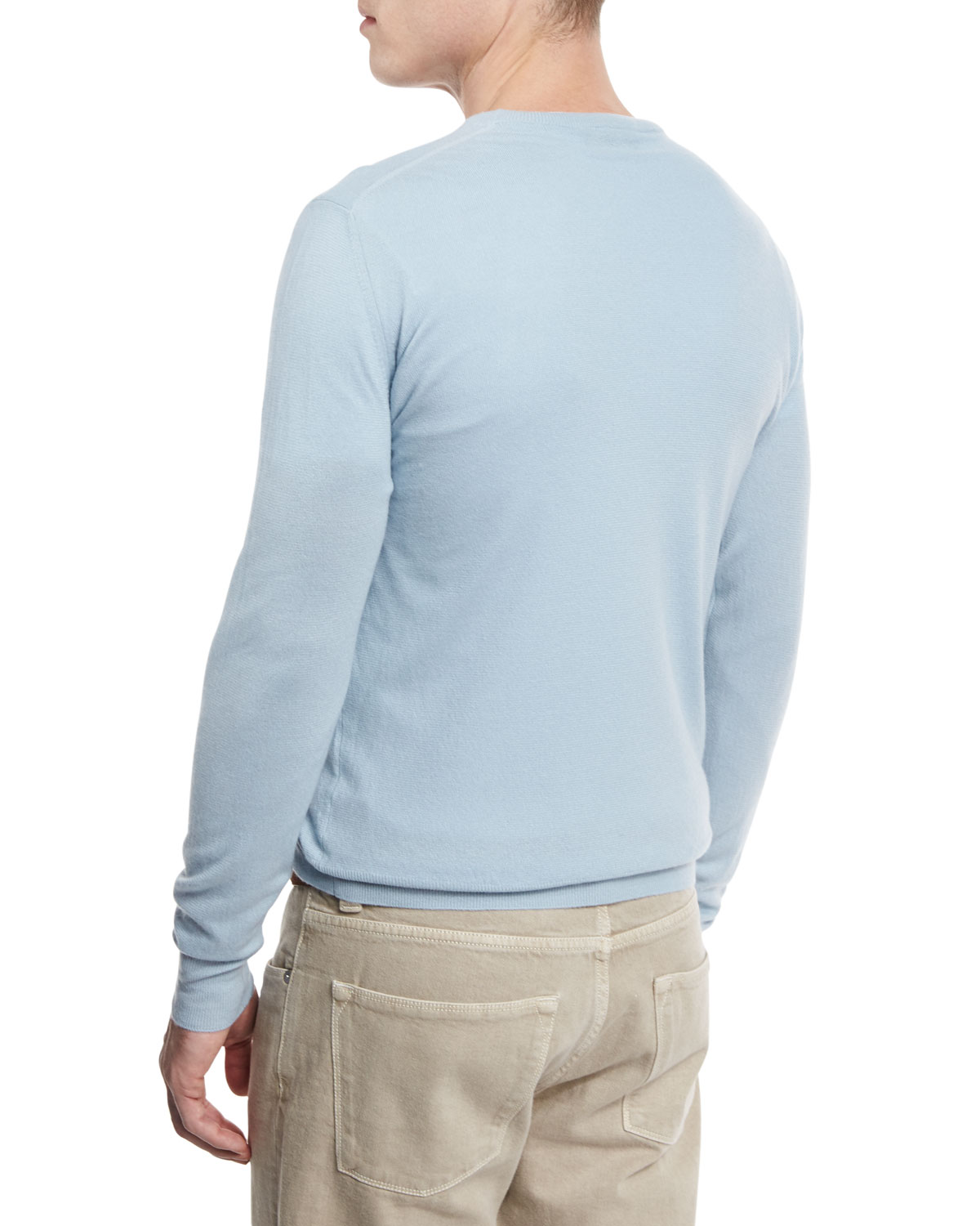 Baby Cashmere Crewneck Sweater, Stone Cascade