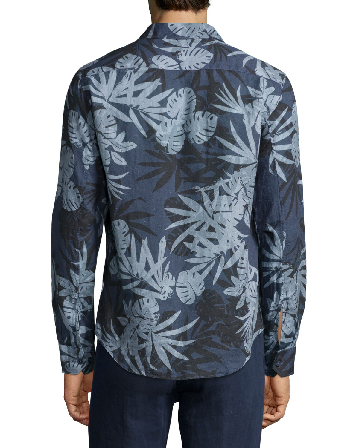 Malone Camo-Leaf Printed Sport Shirt