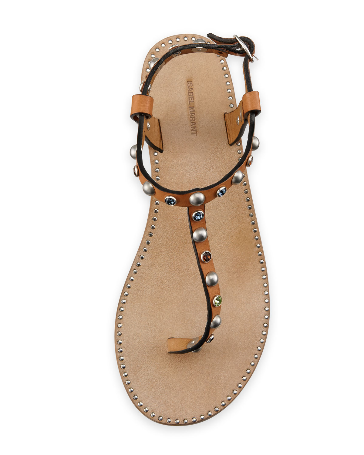 Aelith Studded Thong Sandal, Natural