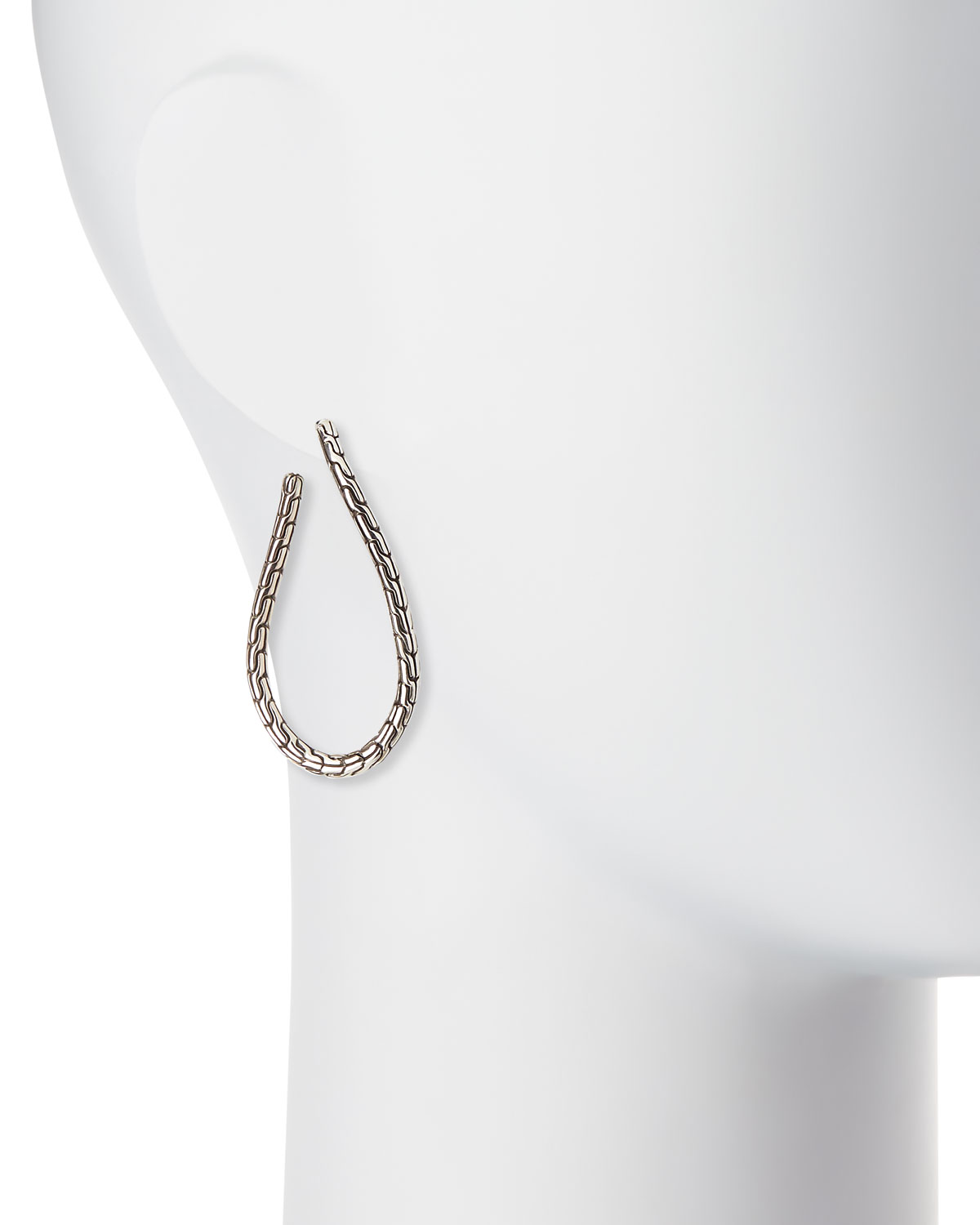 Classic Chain Sterling Silver Twisted Hoop Earrings