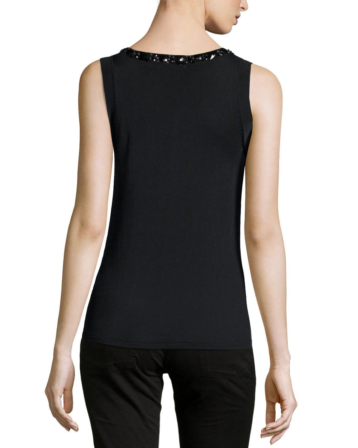 Stone-Trim Tank Top, Plus Size