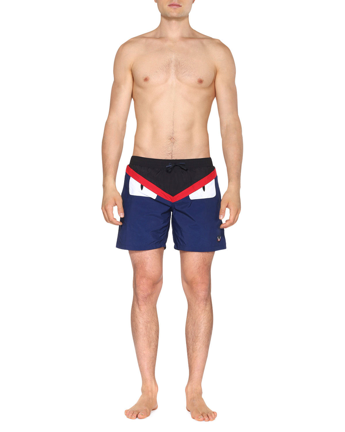 Monster Eyes Swim Trunks, Blue