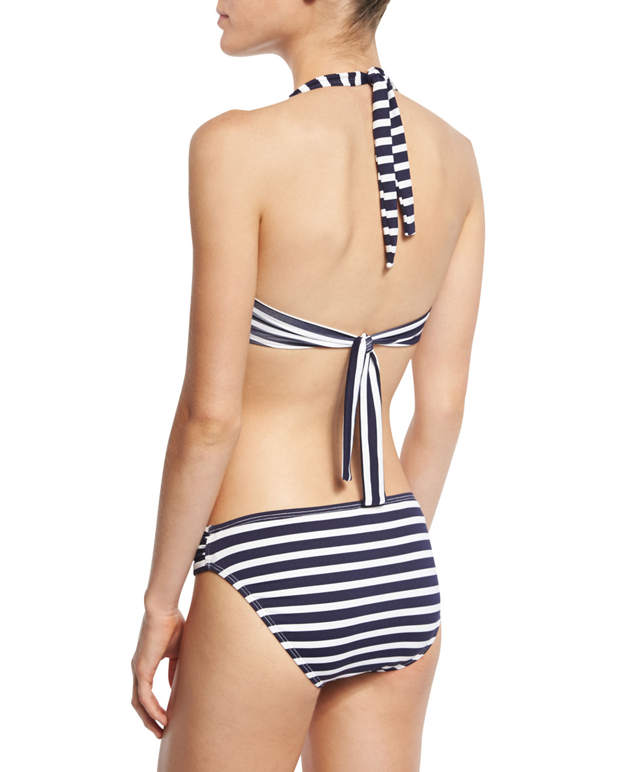 Breton-Striped Underwire Swim Top, Available in DD Cup