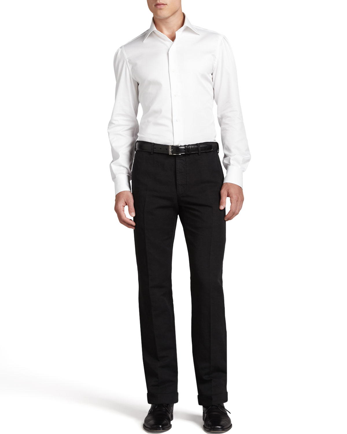 Chinolino Cotton/Linen Trousers, Black 