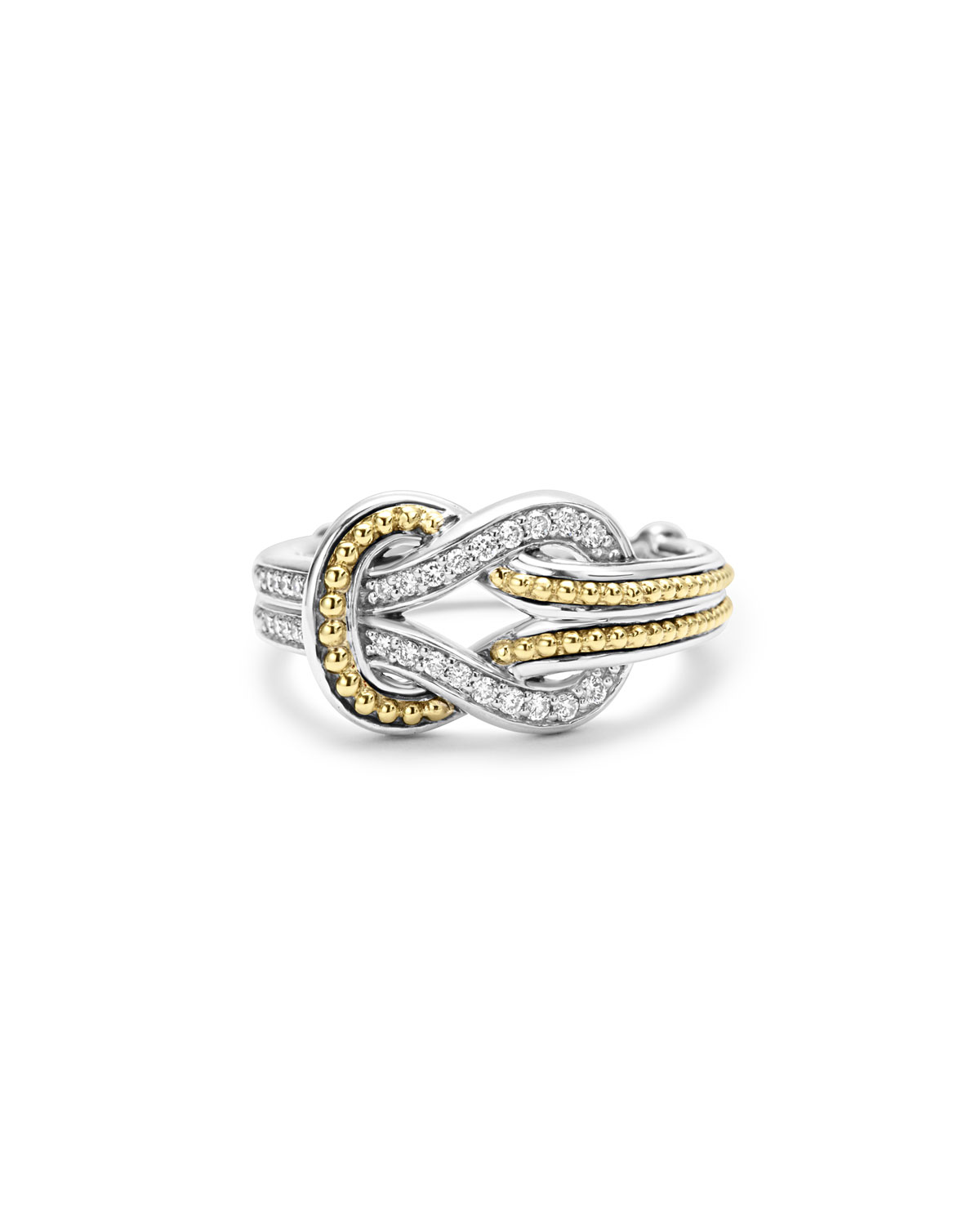 Newport 18K Gold Diamond Knot Ring