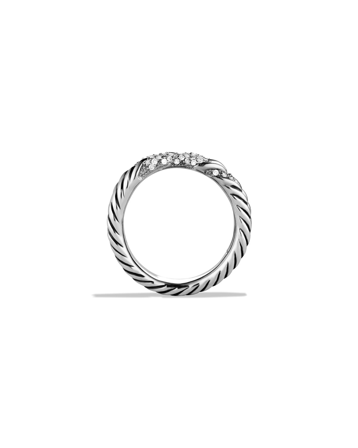 Willow Three-Row Ring with Diamonds