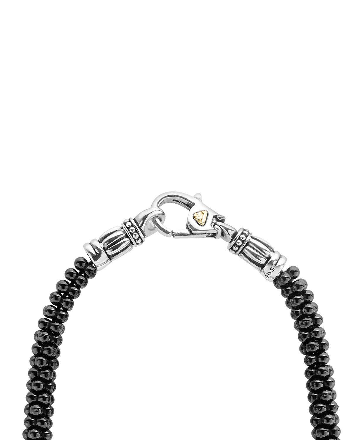 Black Caviar 8-Bar Beaded Necklace