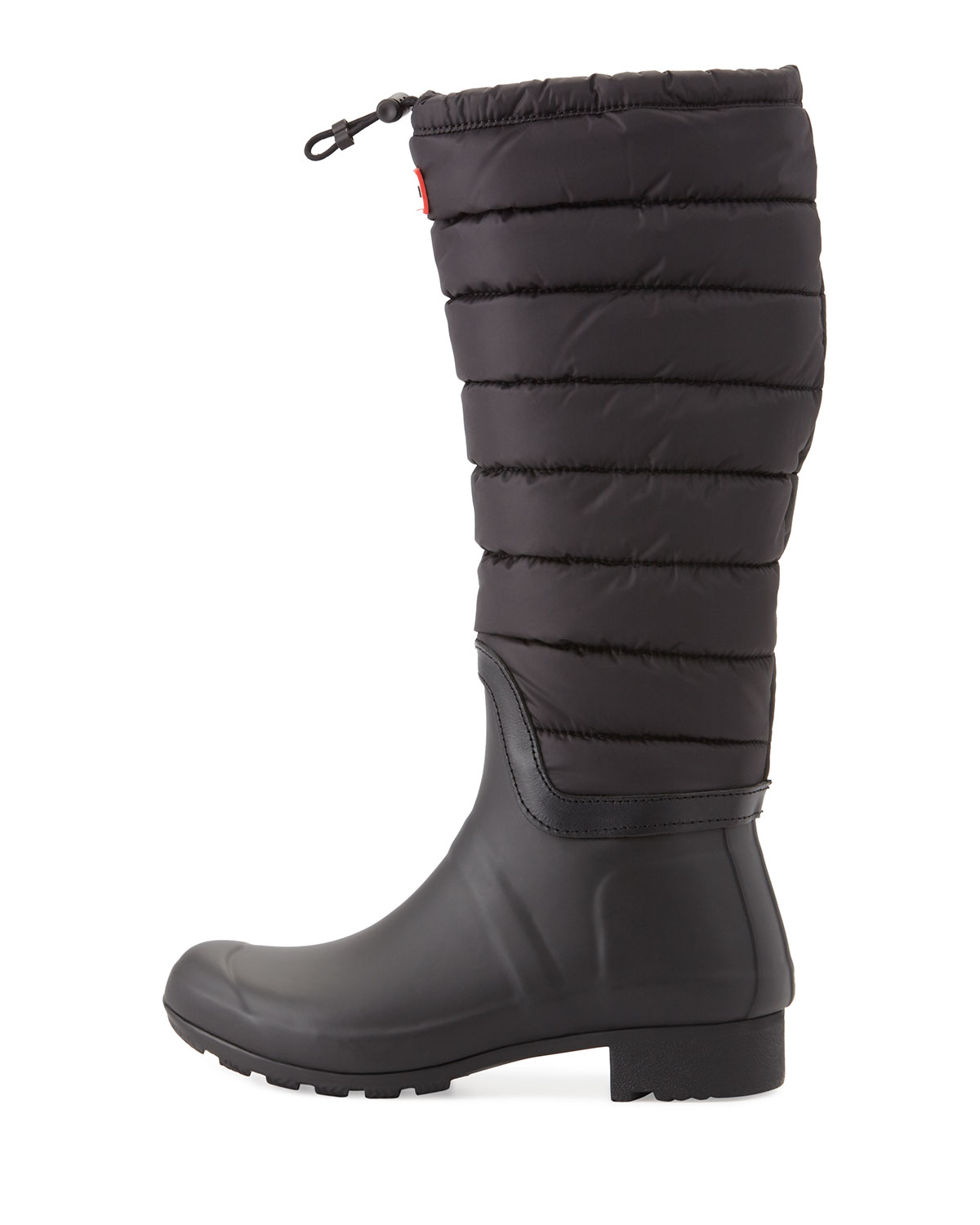 Original Quilted Rain Boot, Black