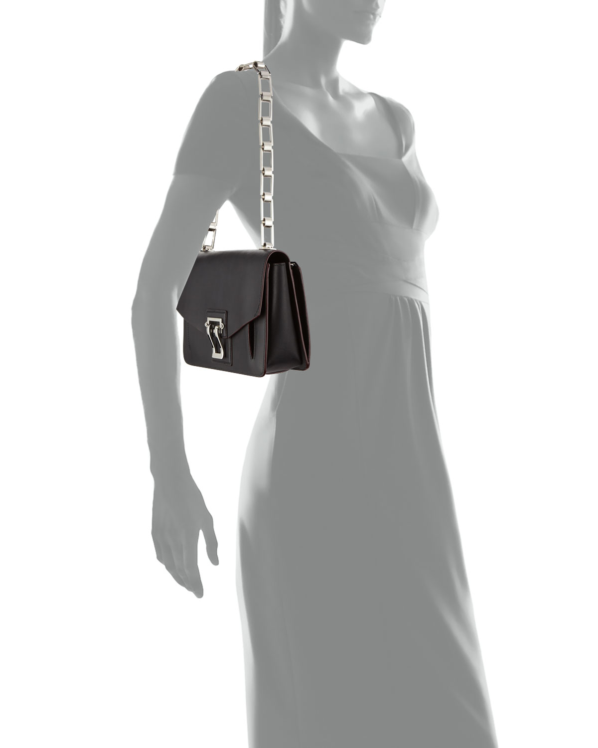 Hava Chain Shoulder Bag, Black