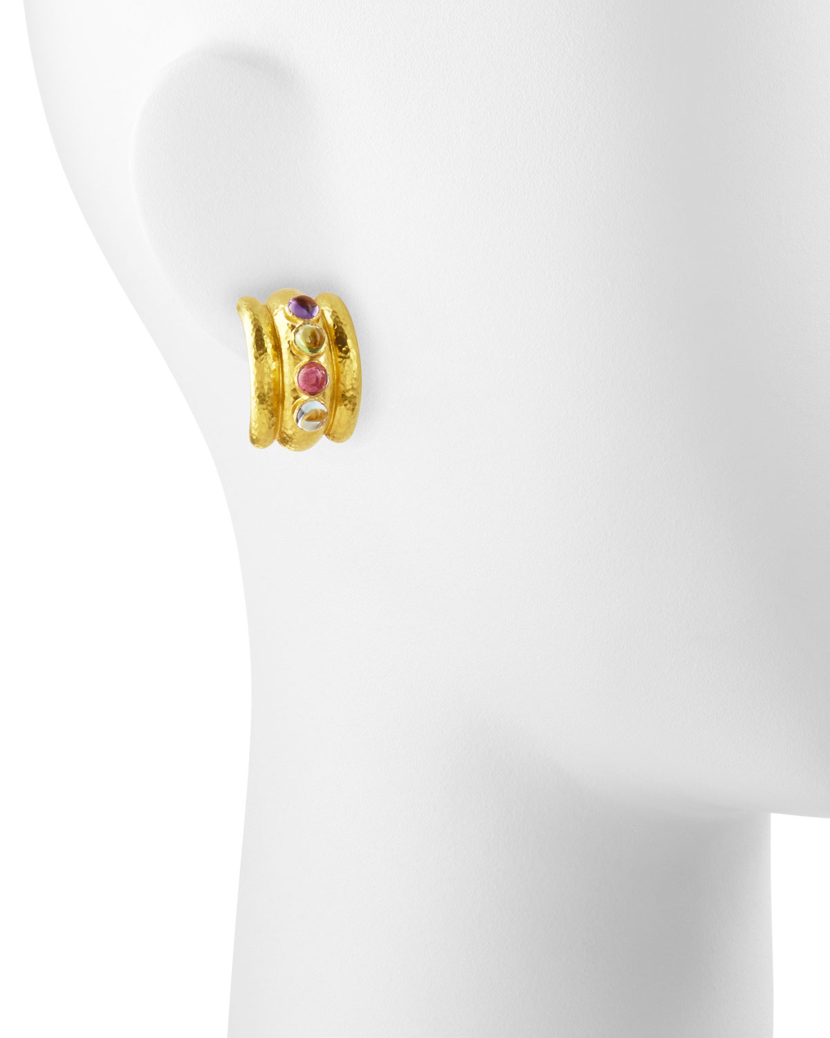 Pastel Tutti Frutti Amalfi 19k Gold Hoop Earrings