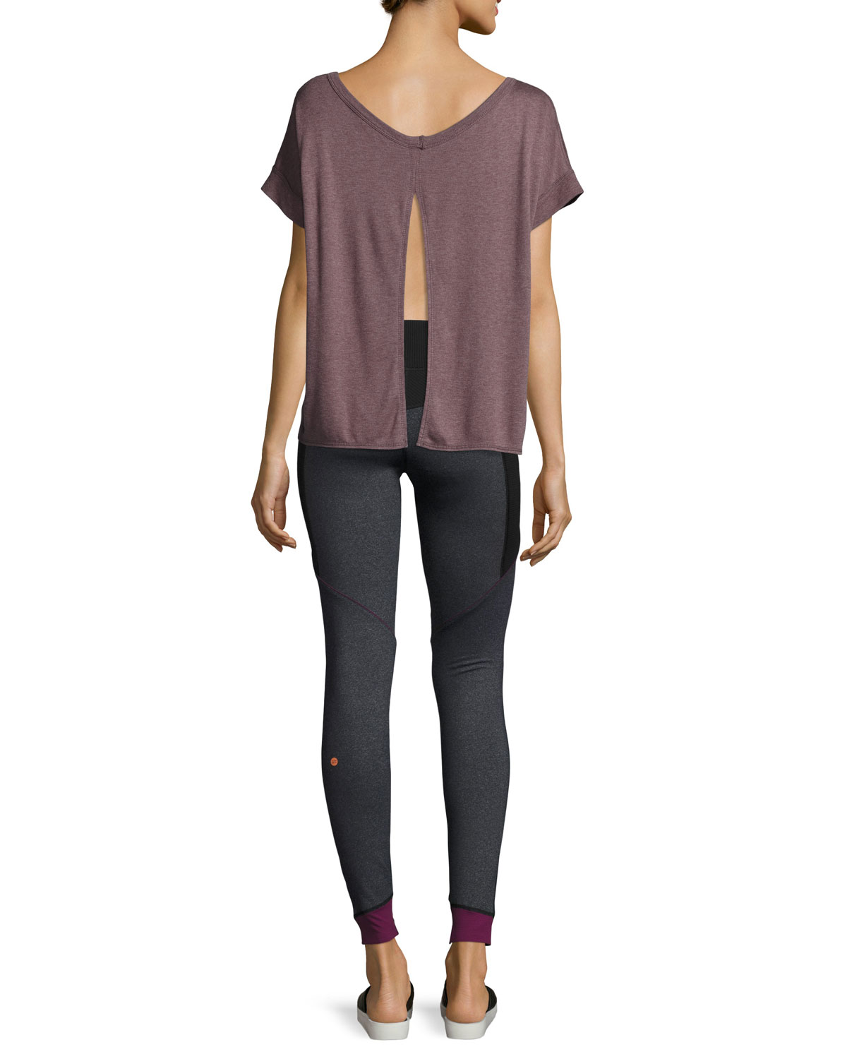 Foundation Athletic Leggings, Heather Charcoal/Black