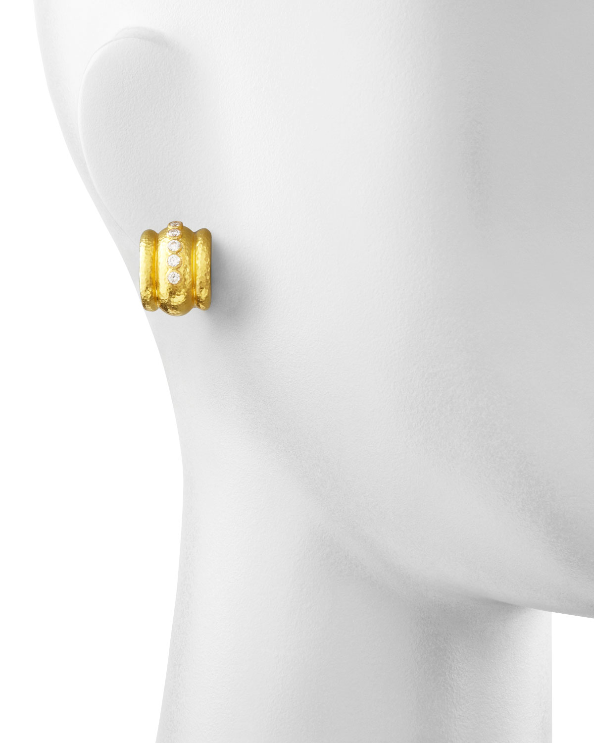 Amalfi Diamond 19k Gold Huggie Earrings