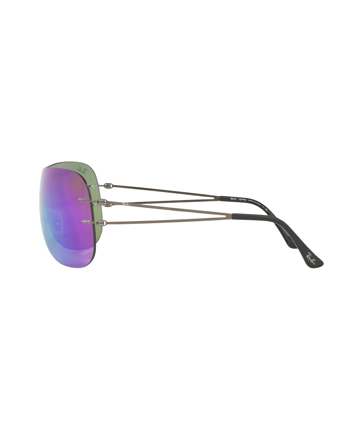 Tech Light Ray Flash Mask Sunglasses, Gunmetal/Blue