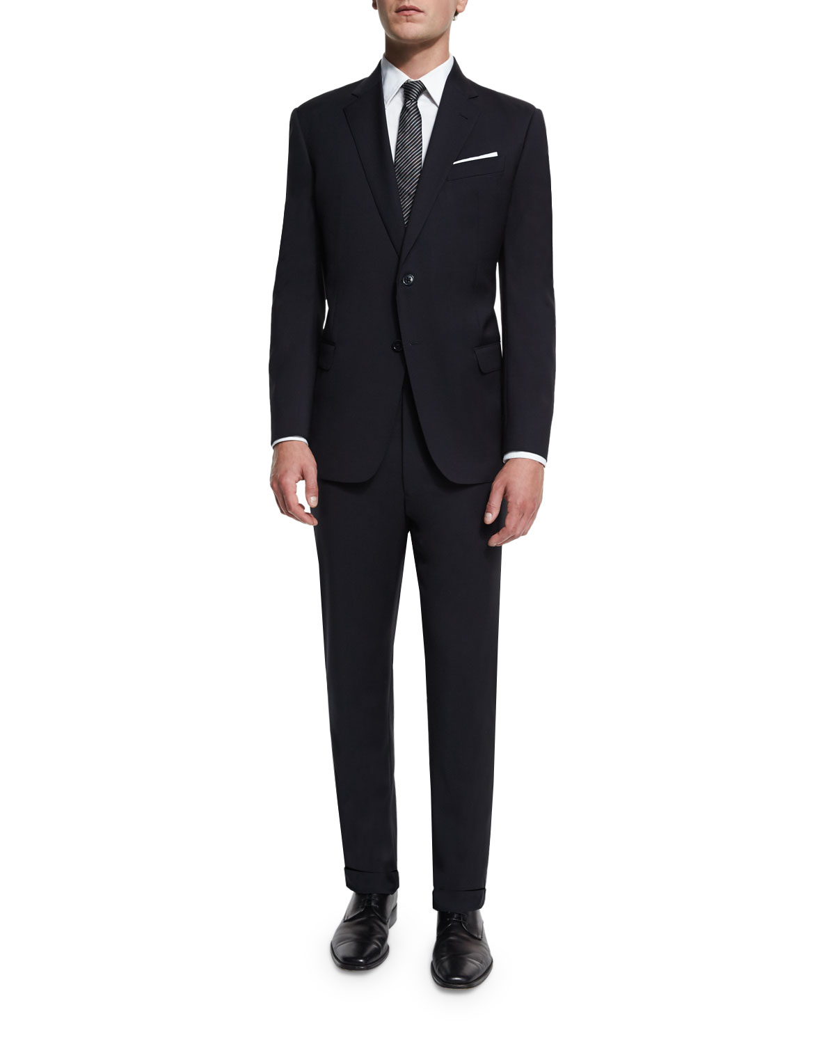 G-Line New Basic Two-Piece Wool Suit, Navy