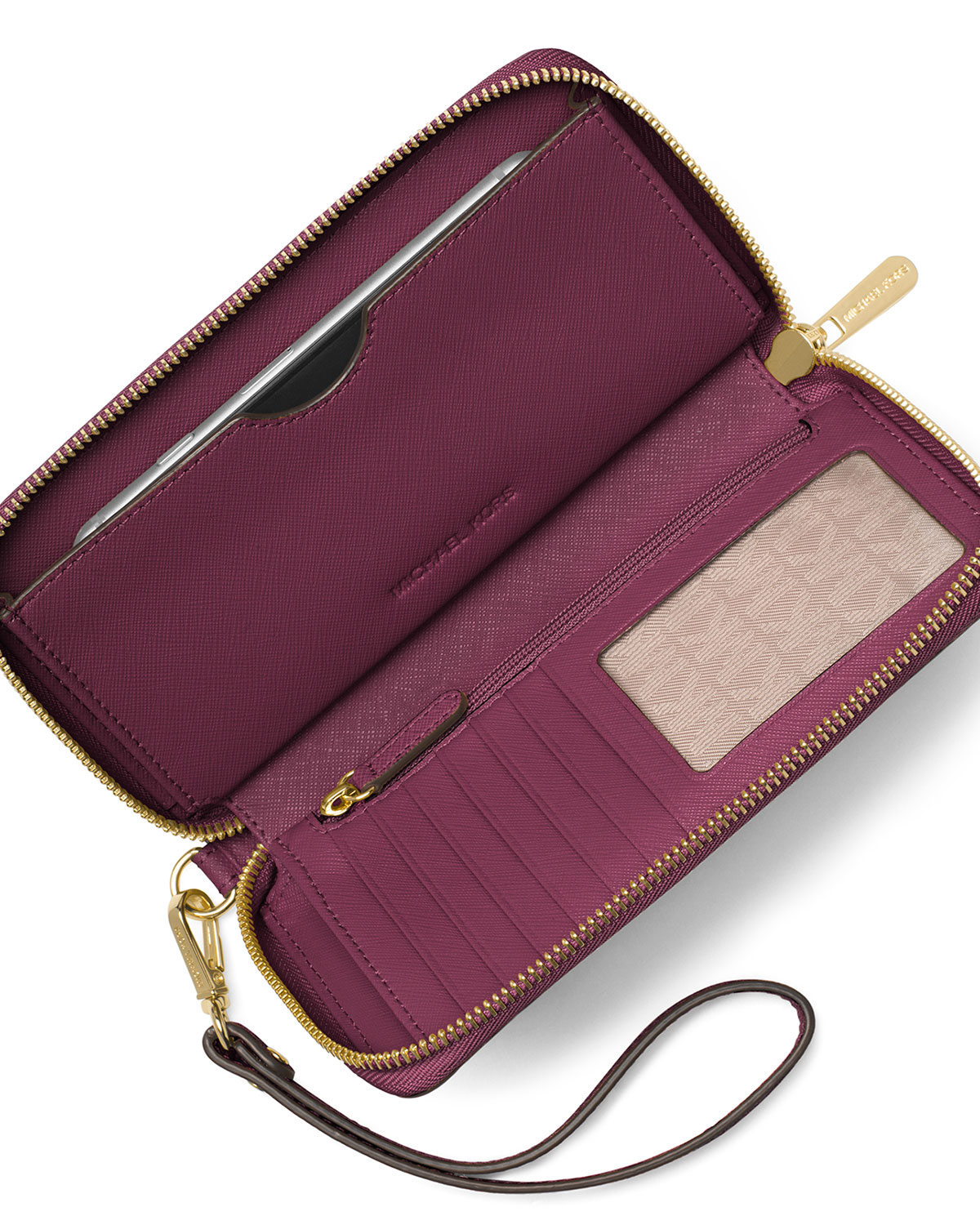Jet Set Travel Large Multifunction Phone Case, Plum