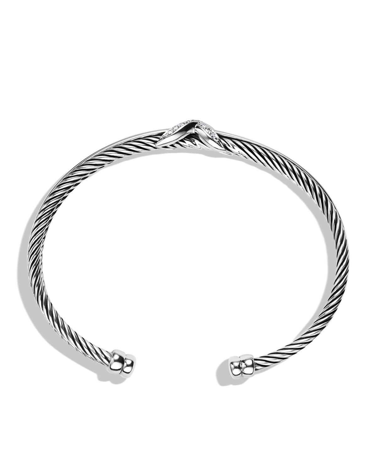 X Crossover Cuff with Diamonds