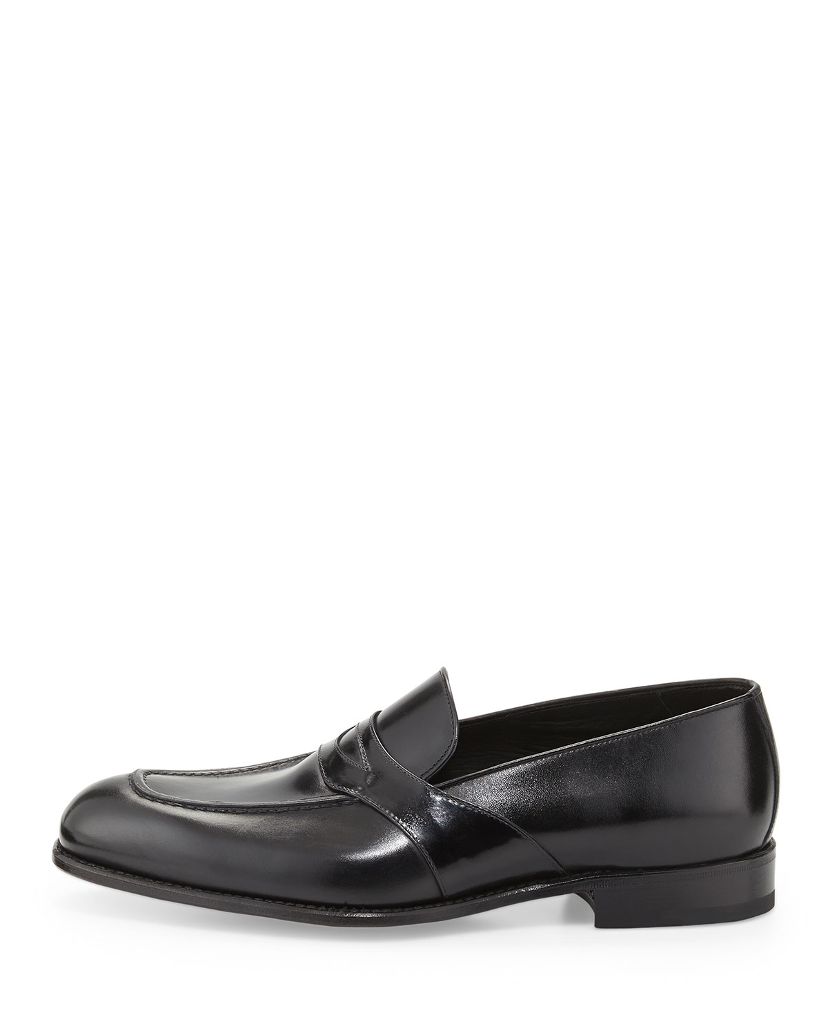 Charles Leather Penny Loafer, Black