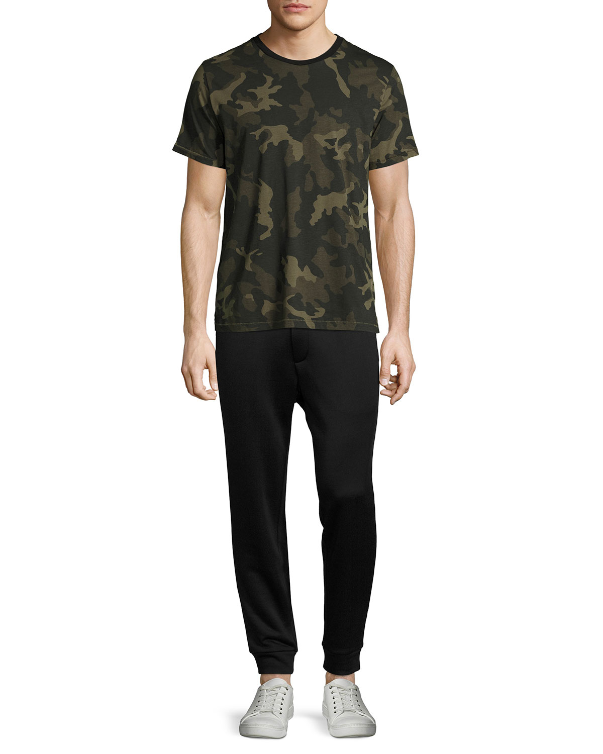 Camo-Print Ringer T-Shirt