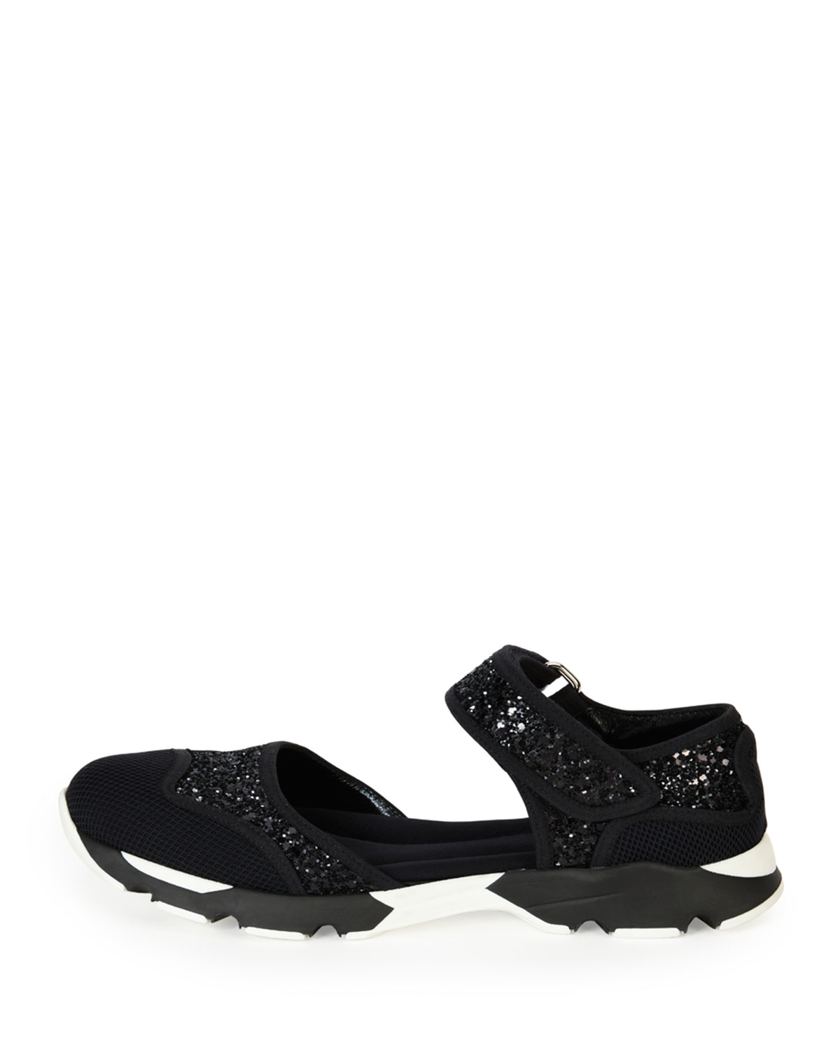 Glitter Mary Jane Sneaker, Black