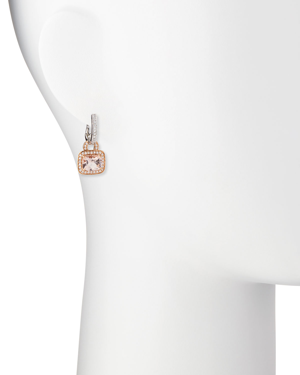 Roma Morganite & Diamond Drop Earrings