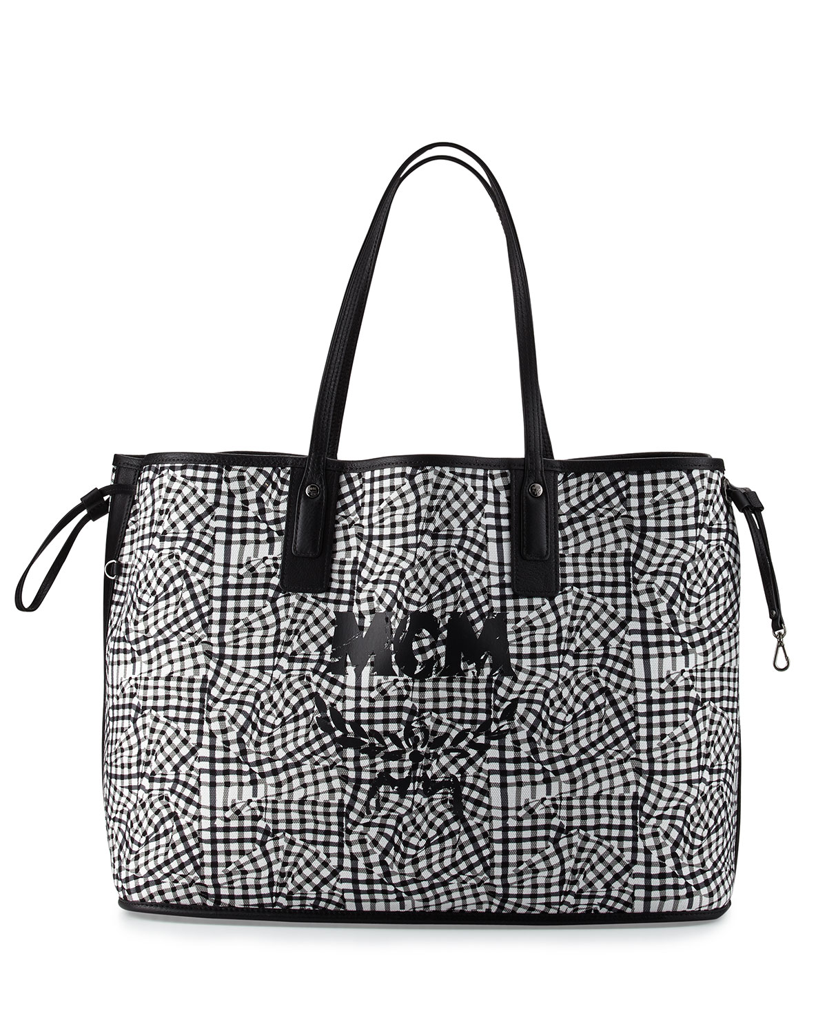 Liz Large Reversible Shopper Tote Bag, Black