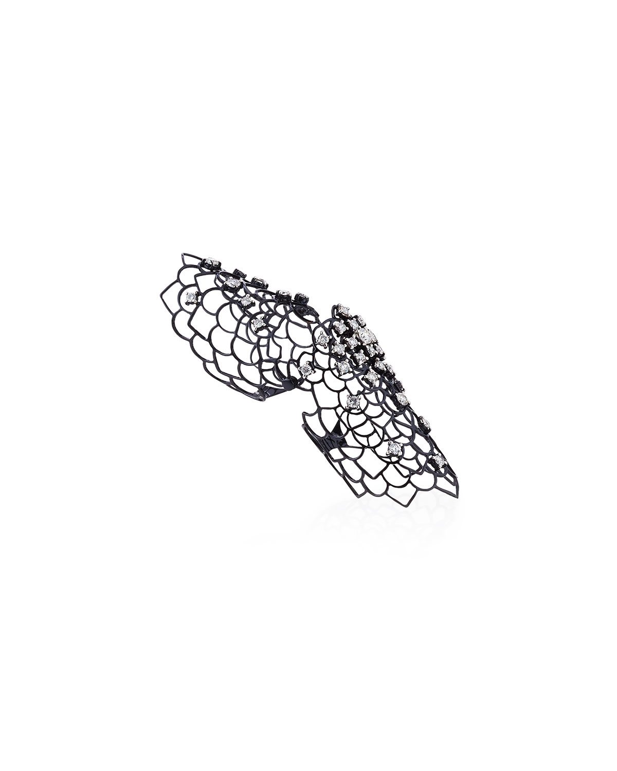 Moresca Blackened White Gold & Diamond Ring