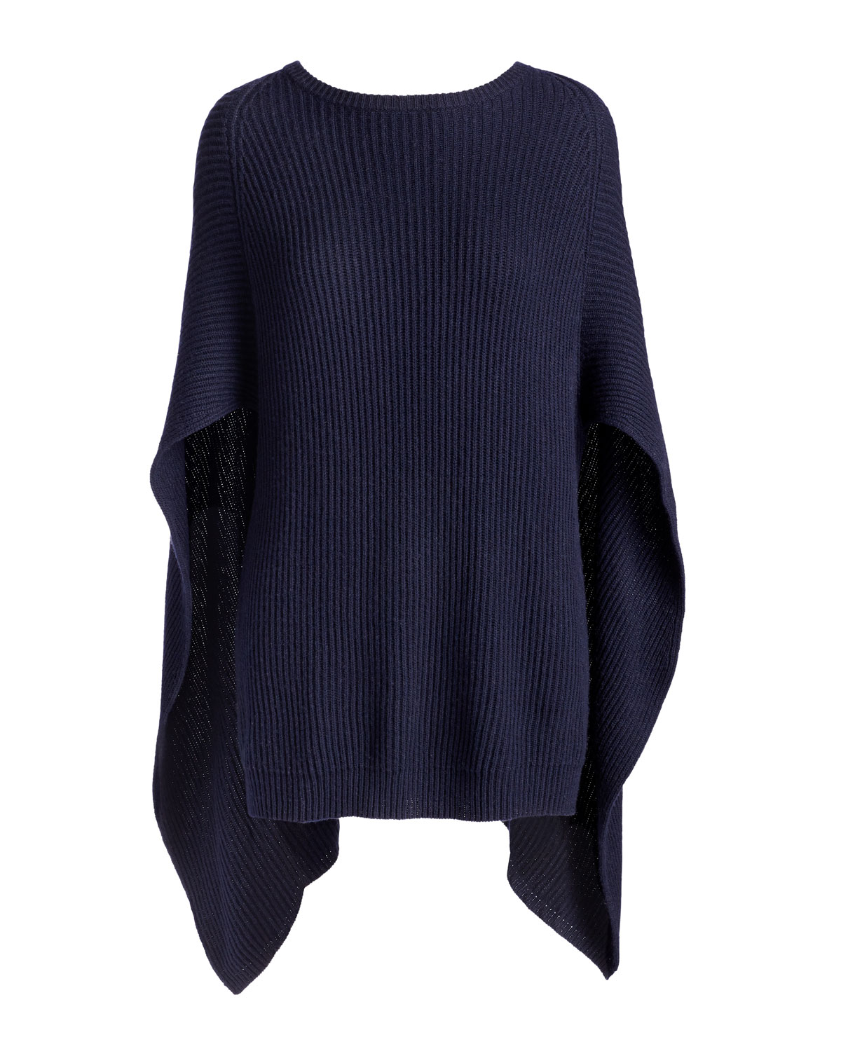 Cashmere-Blend Crewneck Cape