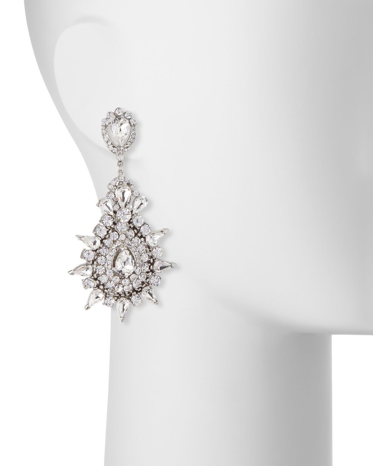 Austrian Crystal Starbust Drop Earrings