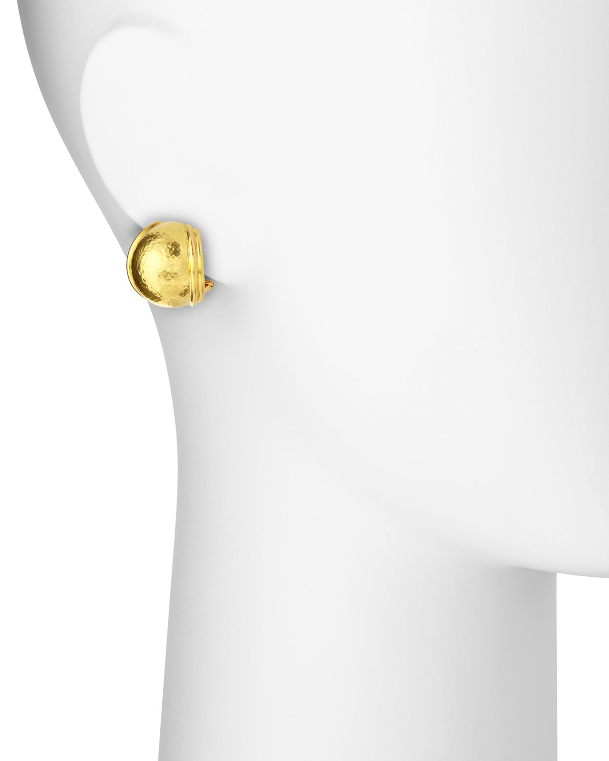 19k Gold Small Puff Earrings