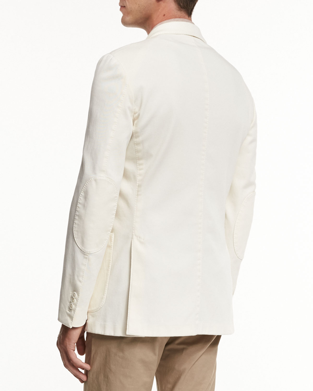 Soft Stretch-Cotton Sport Jacket, Light Beige